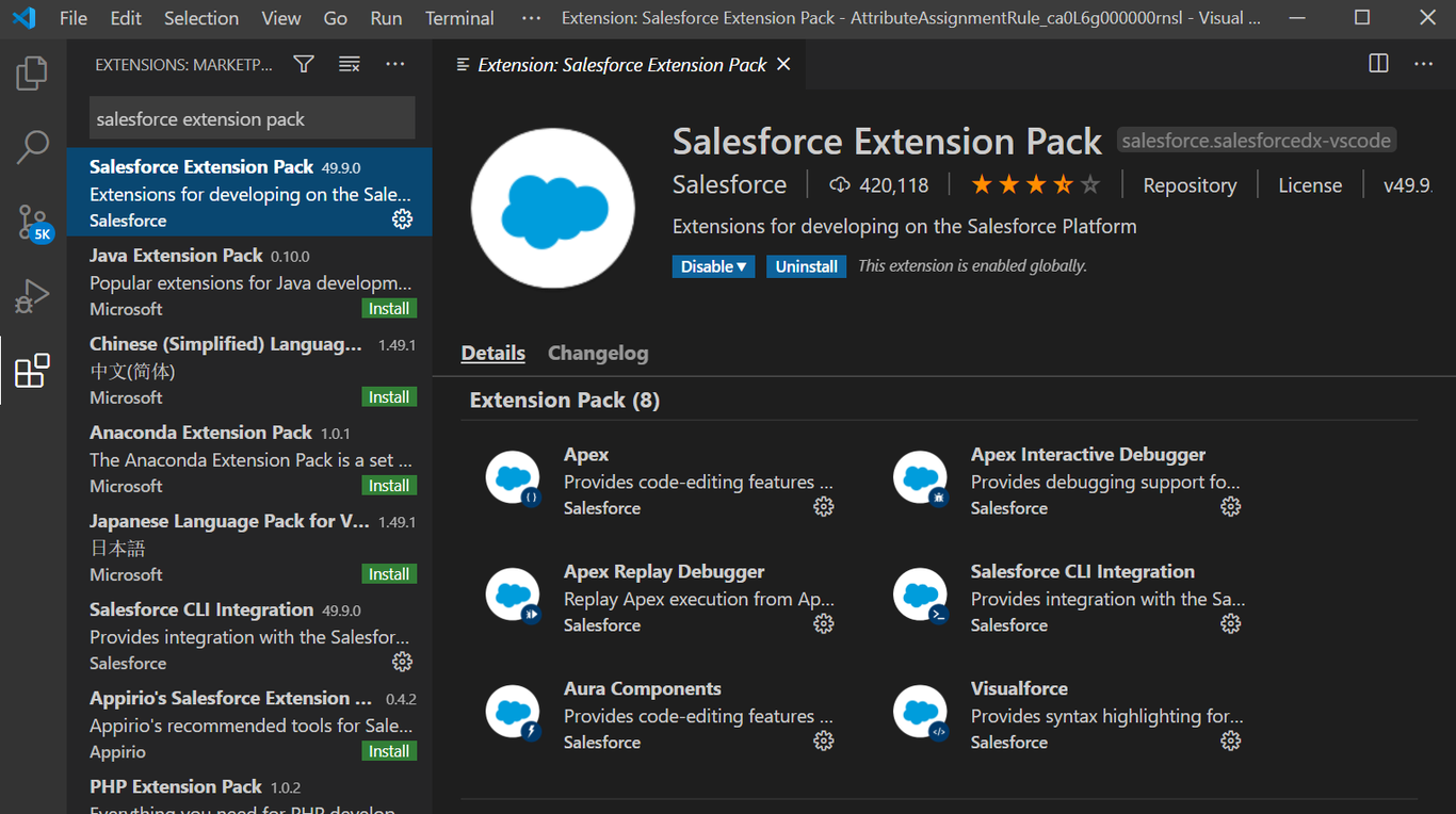 Salesforce Extensions