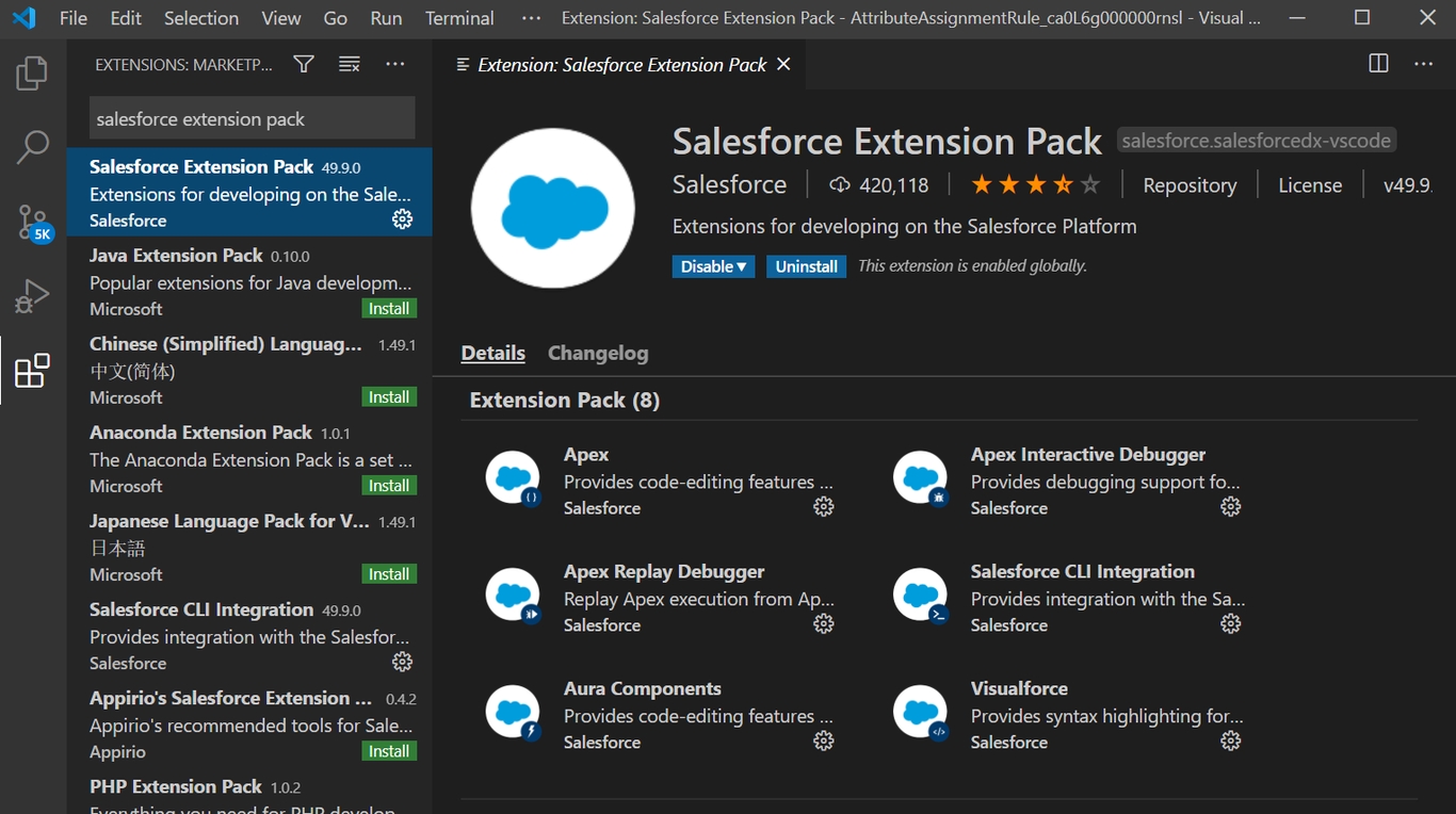 Salesforce Extensions