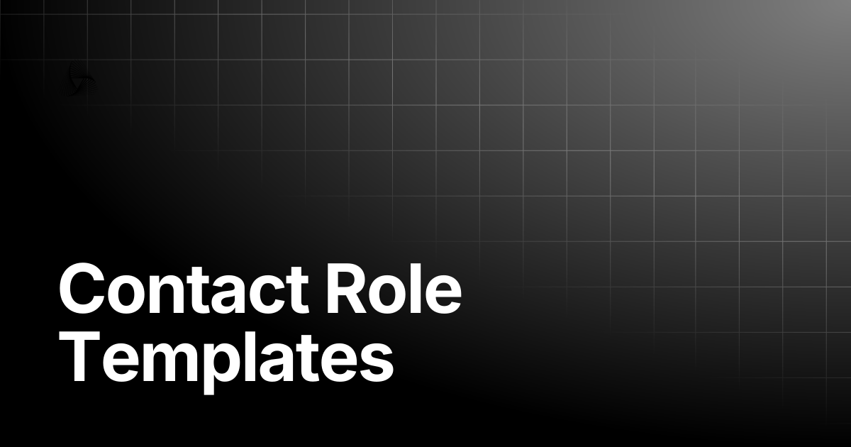Contact Role Templates | AutoRABIT Knowledge Base