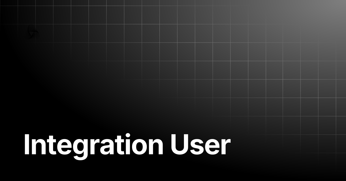 Integration User | AutoRABIT Knowledge Base