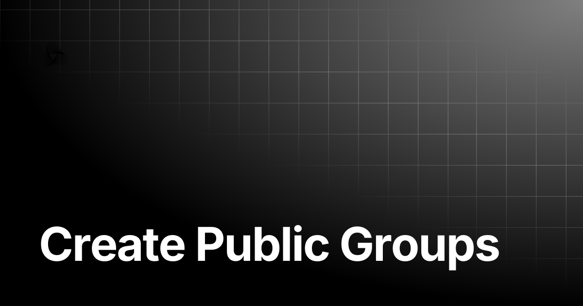 Create Public Groups | AutoRABIT Knowledge Base
